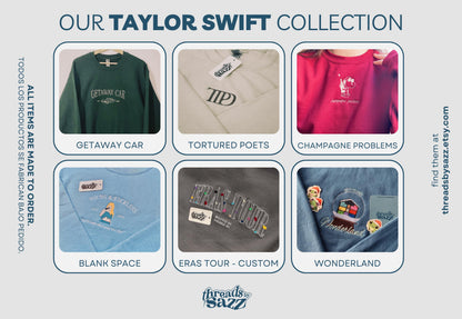 Getaway Car embroidered sweatshirt / Taylor Swift inspired / crewneck hoodie